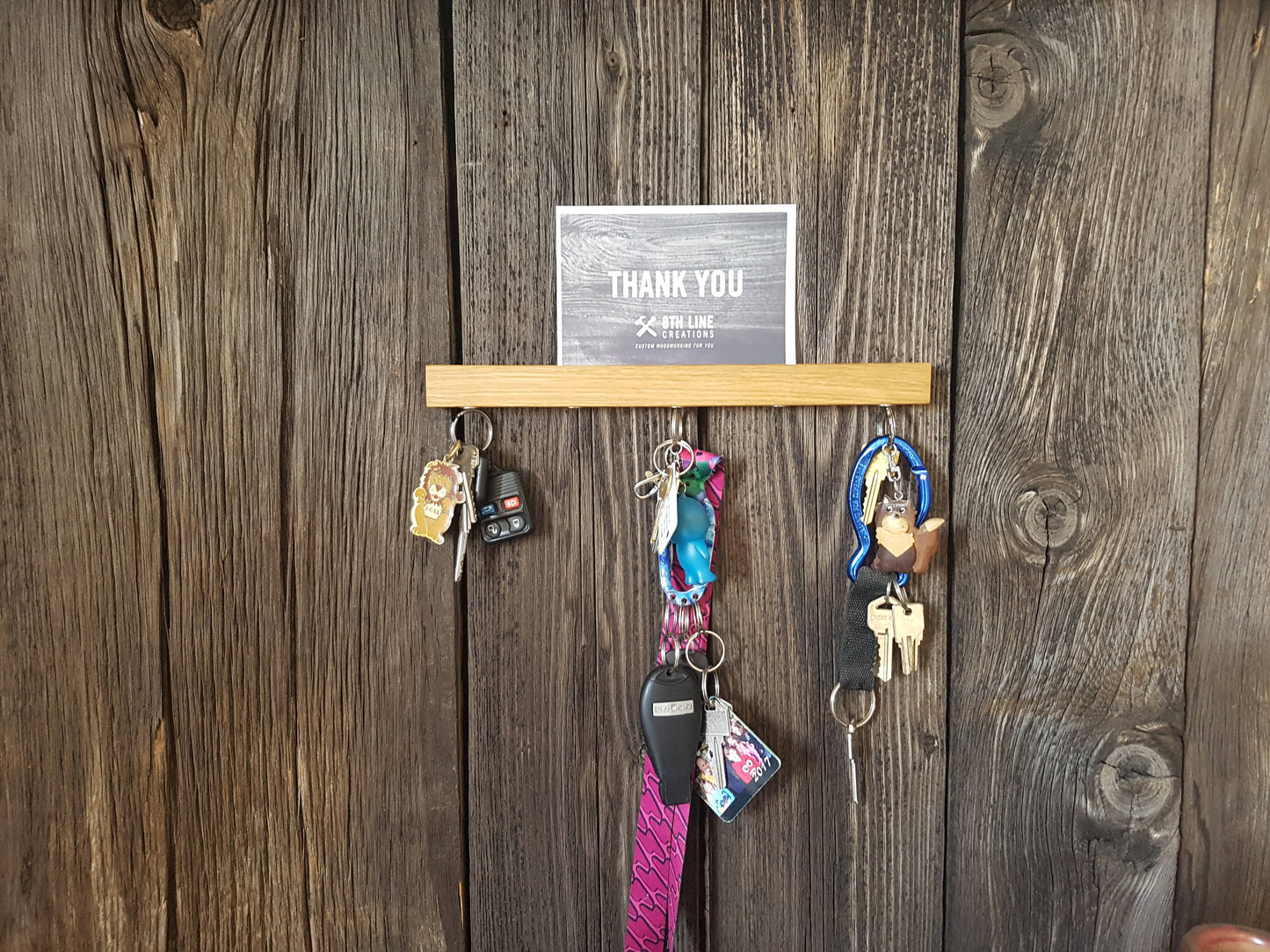 Magnetic Wall Mounted Key Holder - Ash -12" Magnetic Key Racks 8th Line Creations