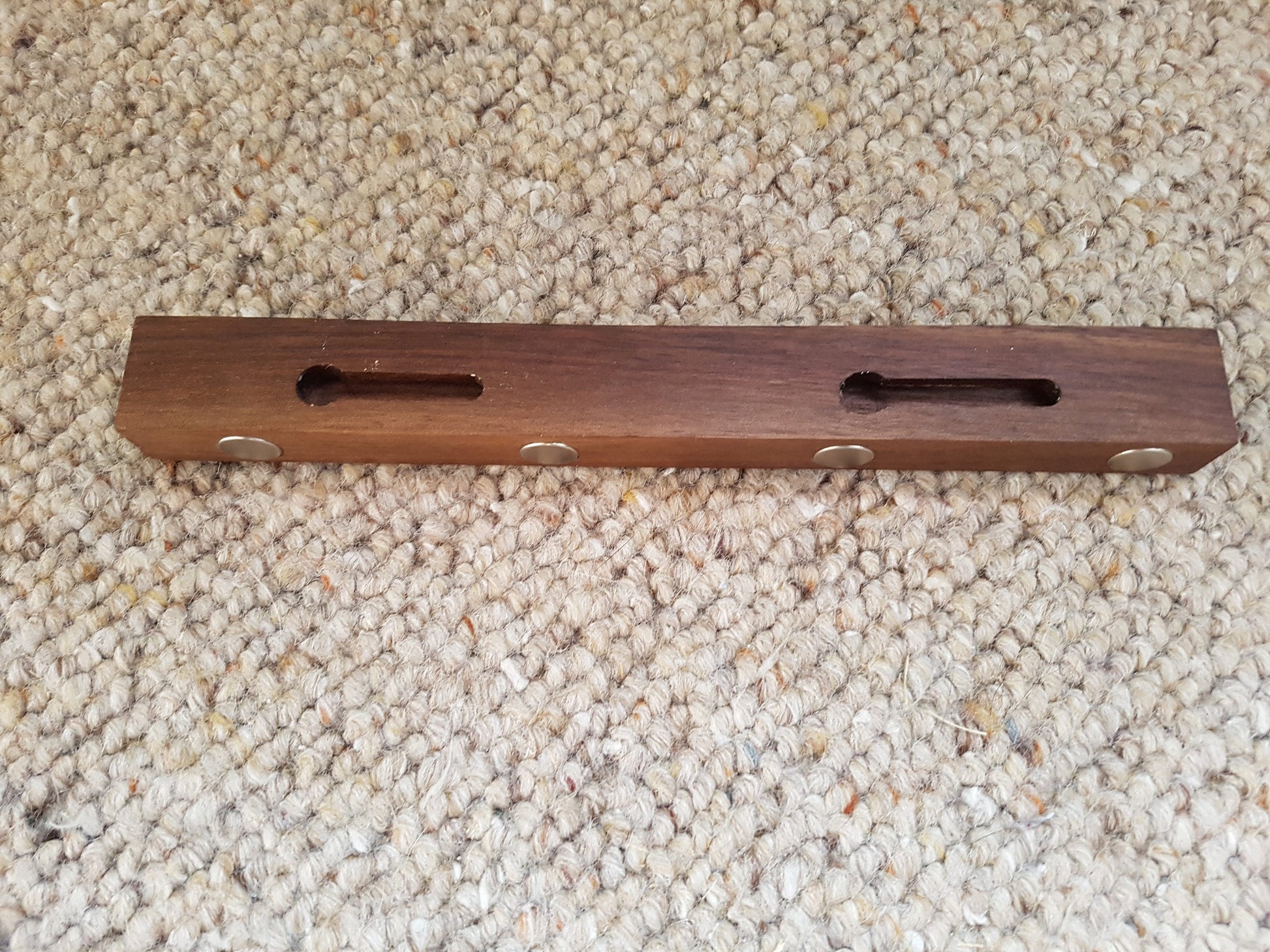 Magnetic Wall Mounted Key Holder - Smoked Ash - 12" Magnetic Key Racks 8th Line Creations