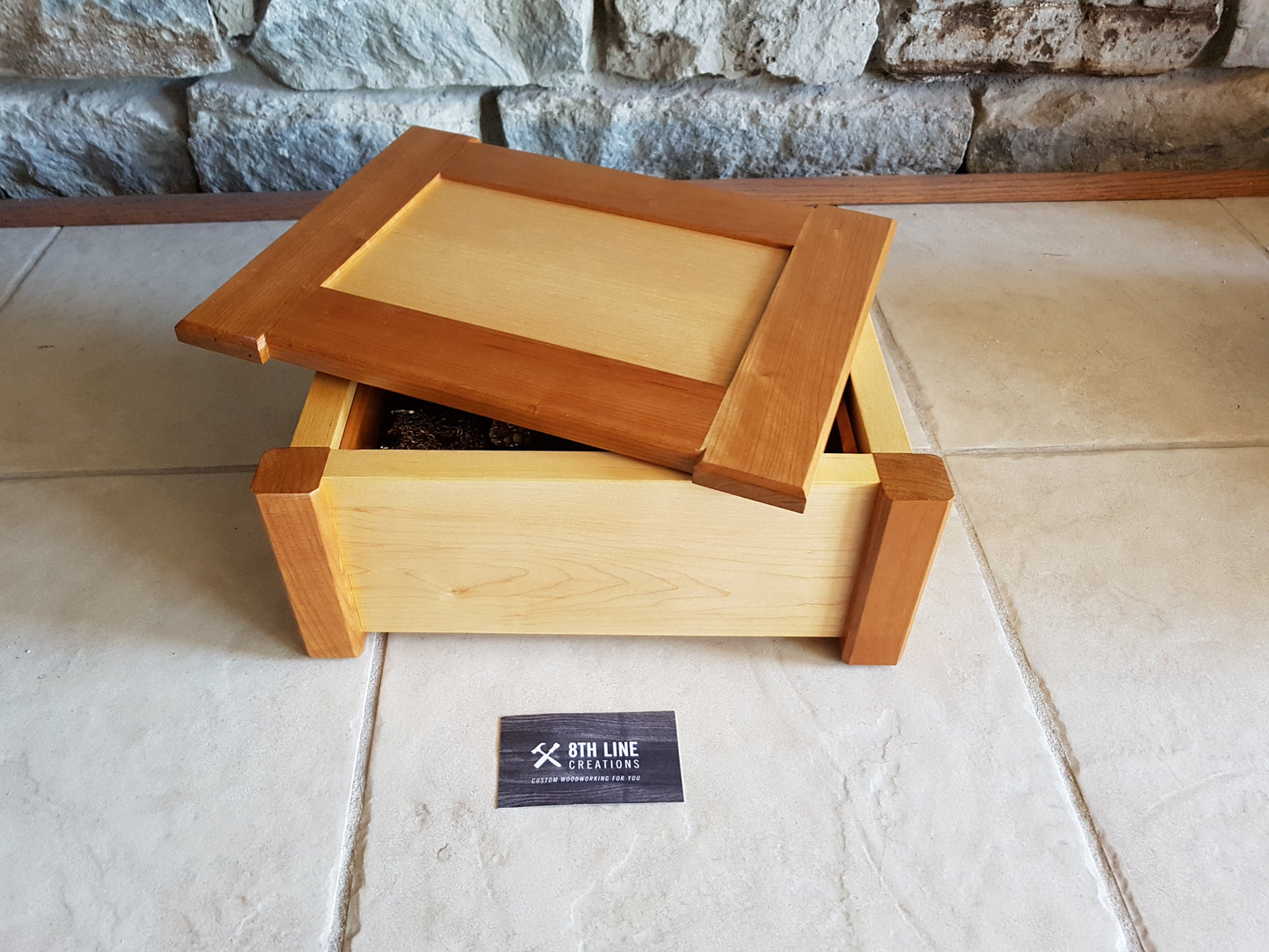 Maple and Cherry Jewellery/Keepsake Box Keepsake Box / Jewellery Box 8th Line Creations