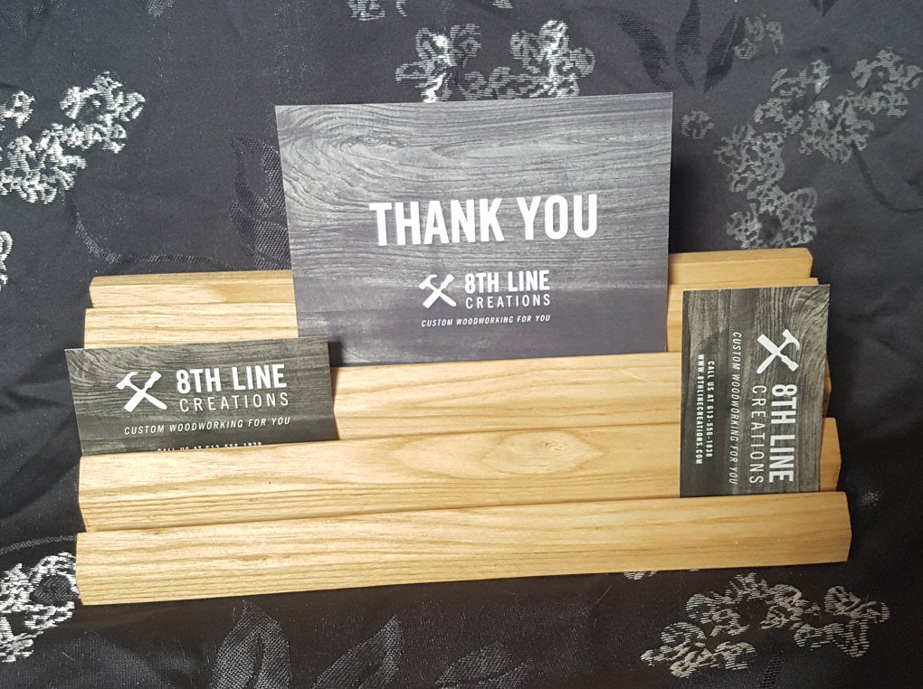 Multiple Business Card Holder - 12 Card - Mahogany Business Card Holders 8th Line Creations