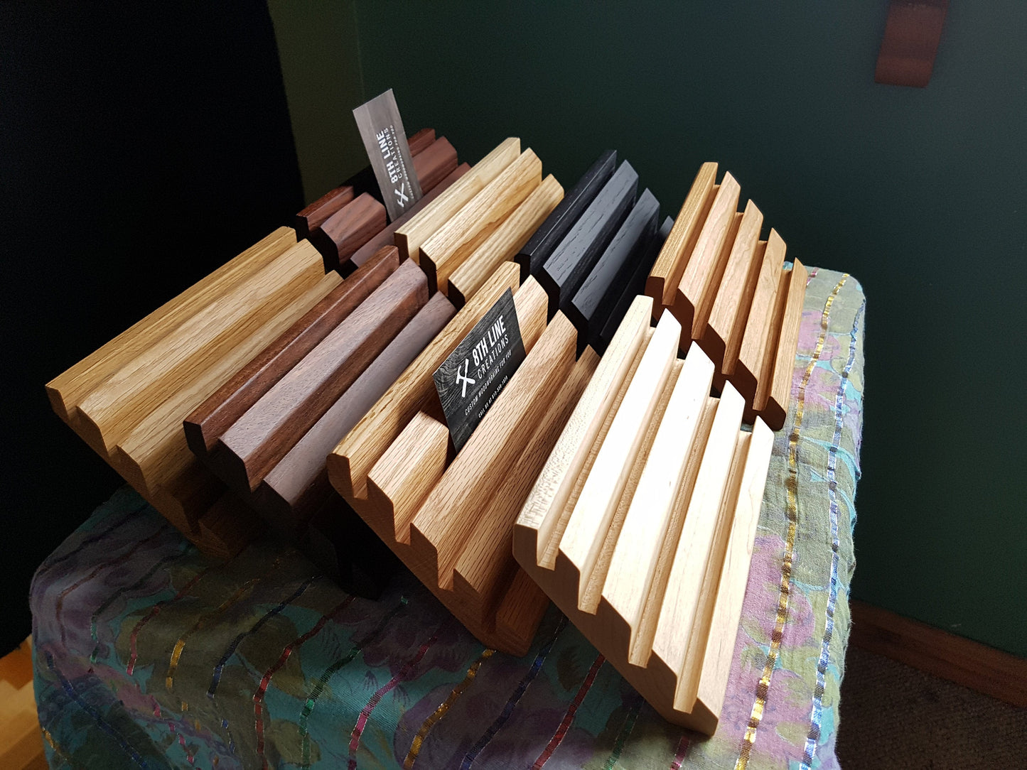 Multiple Business Card Holder - 4 Tier - 8 Card - Black Business Card Holders 8th Line Creations