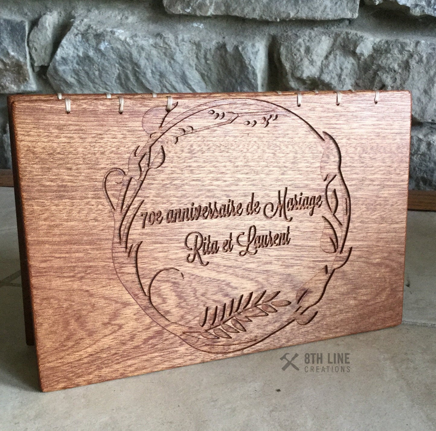 Personalized journal, Tree of life, diaries, Father's day gift, wooden book, Personal Diary, smoked poplar, Coptic stitched Custom Carved Diaries, Guest Books, Journals and Notebooks 8th Line Creations