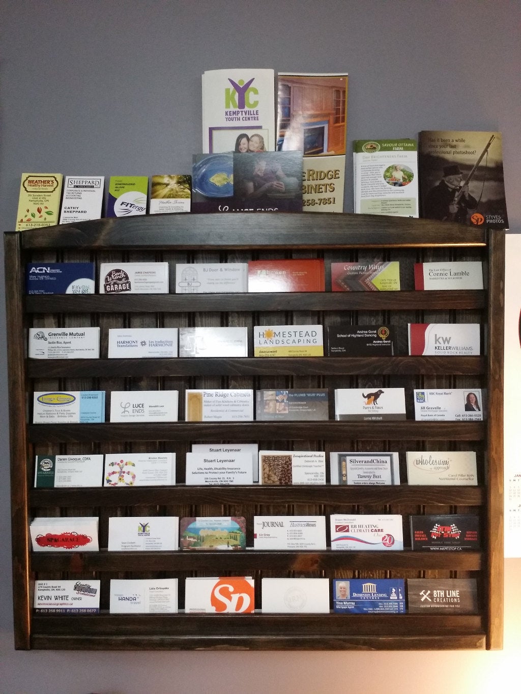 Wall Mounted Business Card Holder Wall mounted Business Card Holders 8th Line Creations