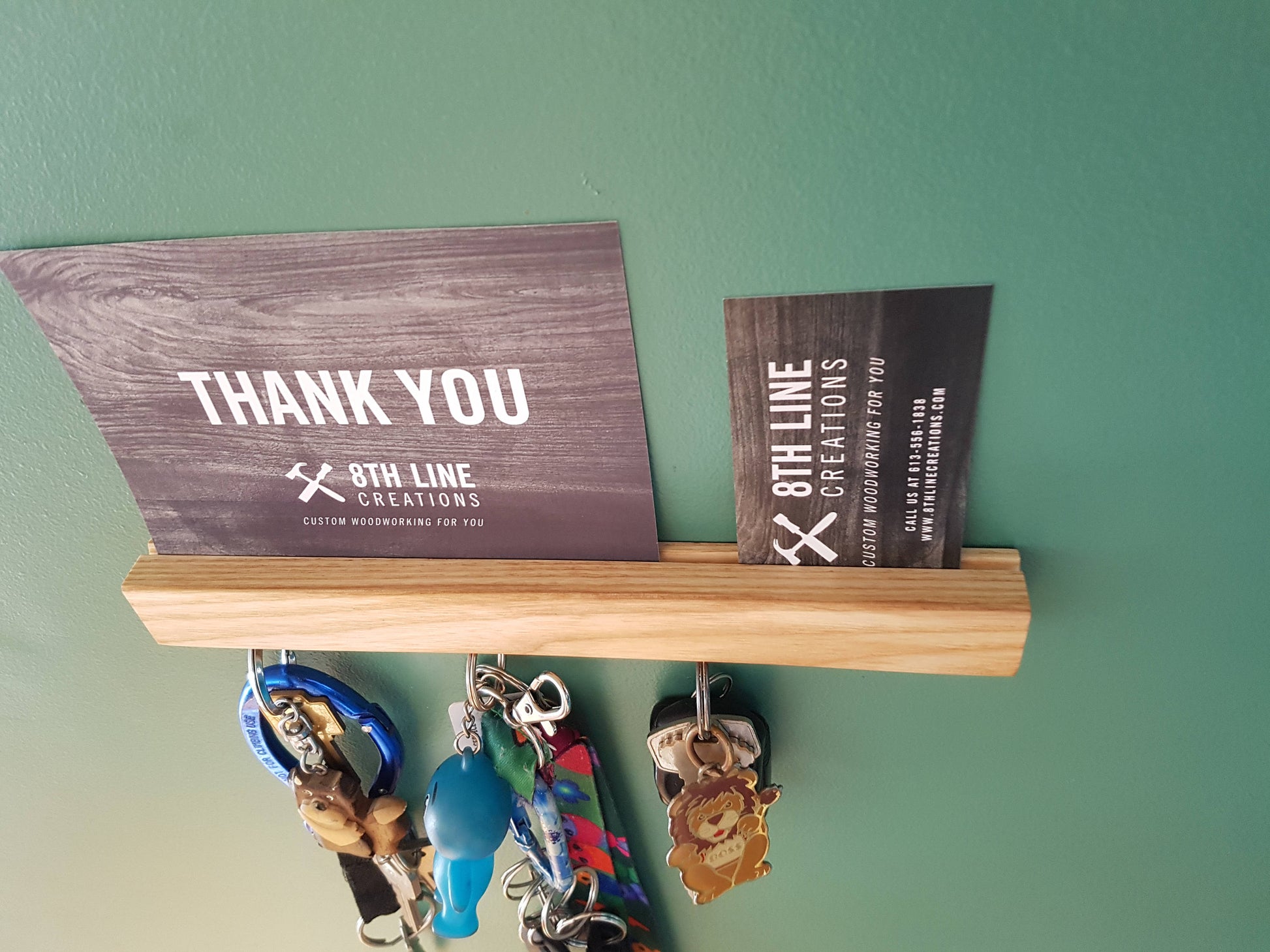 Wall Mounted magnetic Key Holder - Ash - 9" Magnetic Key Racks 8th Line Creations