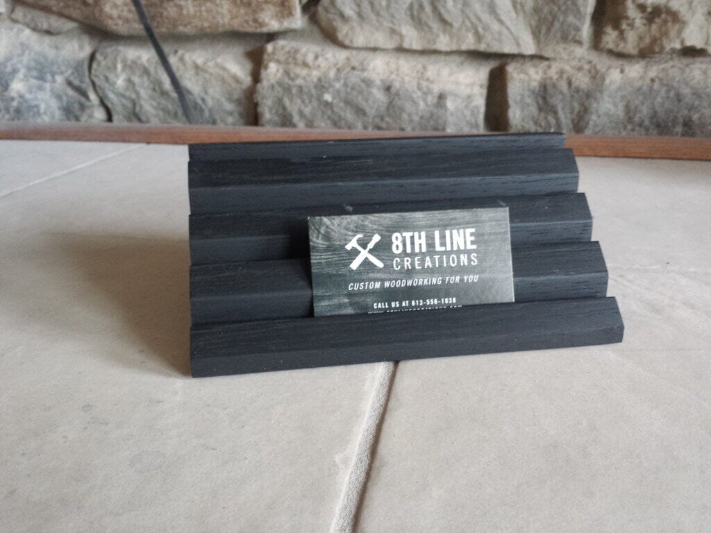 Multiple Business Card Holder , Business Card Stand , Gift Card Holder , Office Decor , business card displays , 4 tier , 8 Card , Black 8th Line Creations 