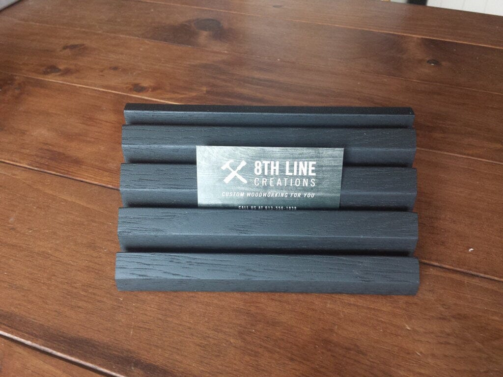 Multiple Business Card Holder , Business Card Stand , Gift Card Holder , Office Decor , business card displays , 4 tier , 8 Card , Black 8th Line Creations 