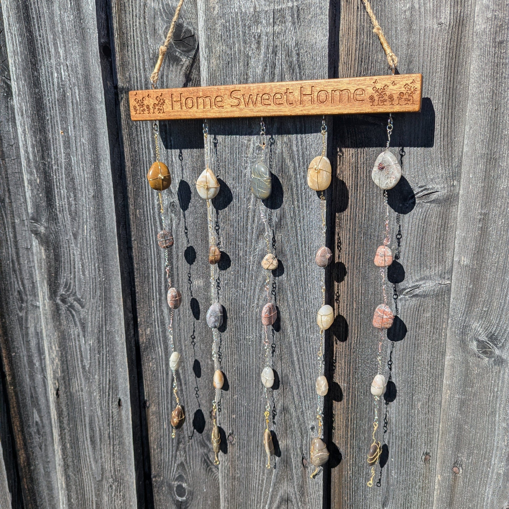 Rock Art Sun Catcher - Home Sweet Home Rock Art 8th Line Creations 