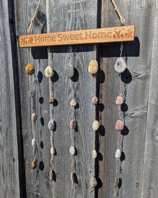 Rock Art Sun Catcher - Home Sweet Home Rock Art 8th Line Creations 