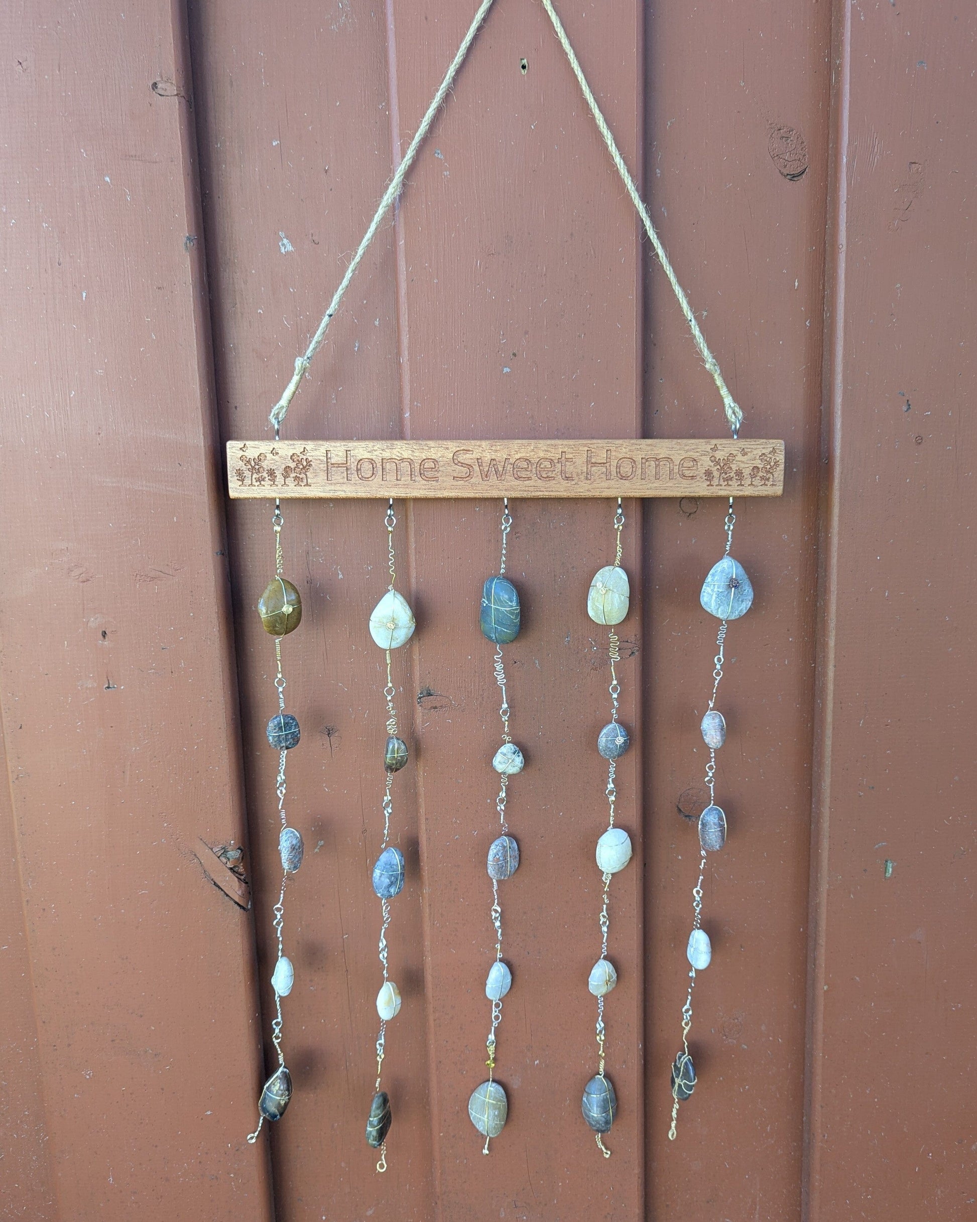 Rock Art Sun Catcher - Home Sweet Home Rock Art 8th Line Creations 