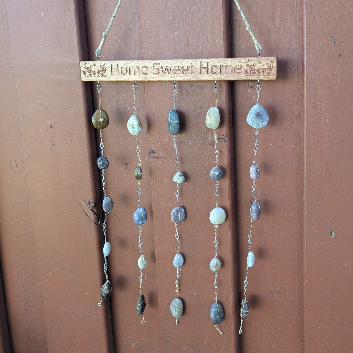 Rock Art Sun Catcher - Home Sweet Home Rock Art 8th Line Creations 
