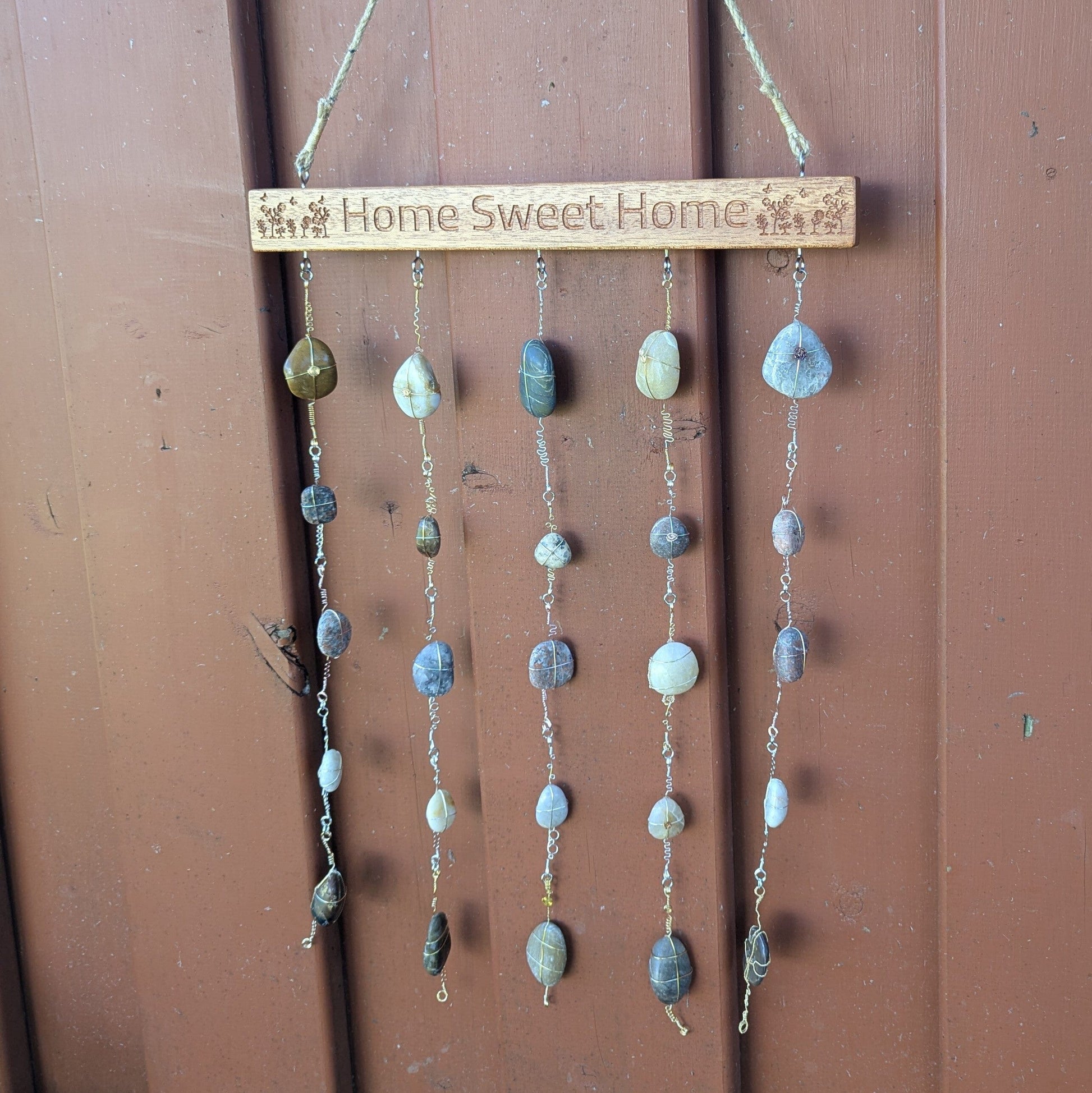 Rock Art Sun Catcher - Home Sweet Home Rock Art 8th Line Creations 