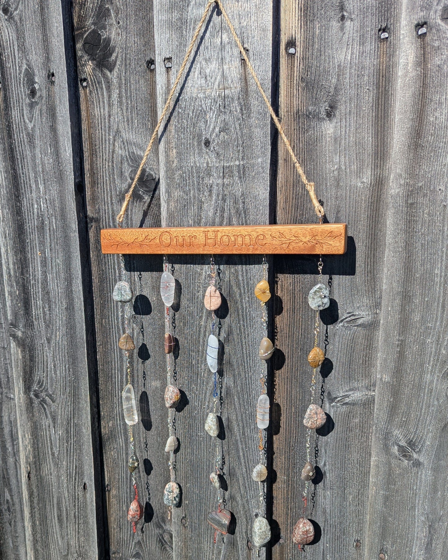 Rock Art Sun Catcher - Our Home Rock Art 8th Line Creations 
