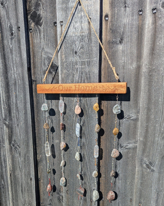 Rock Art Sun Catcher - Our Home Rock Art 8th Line Creations 