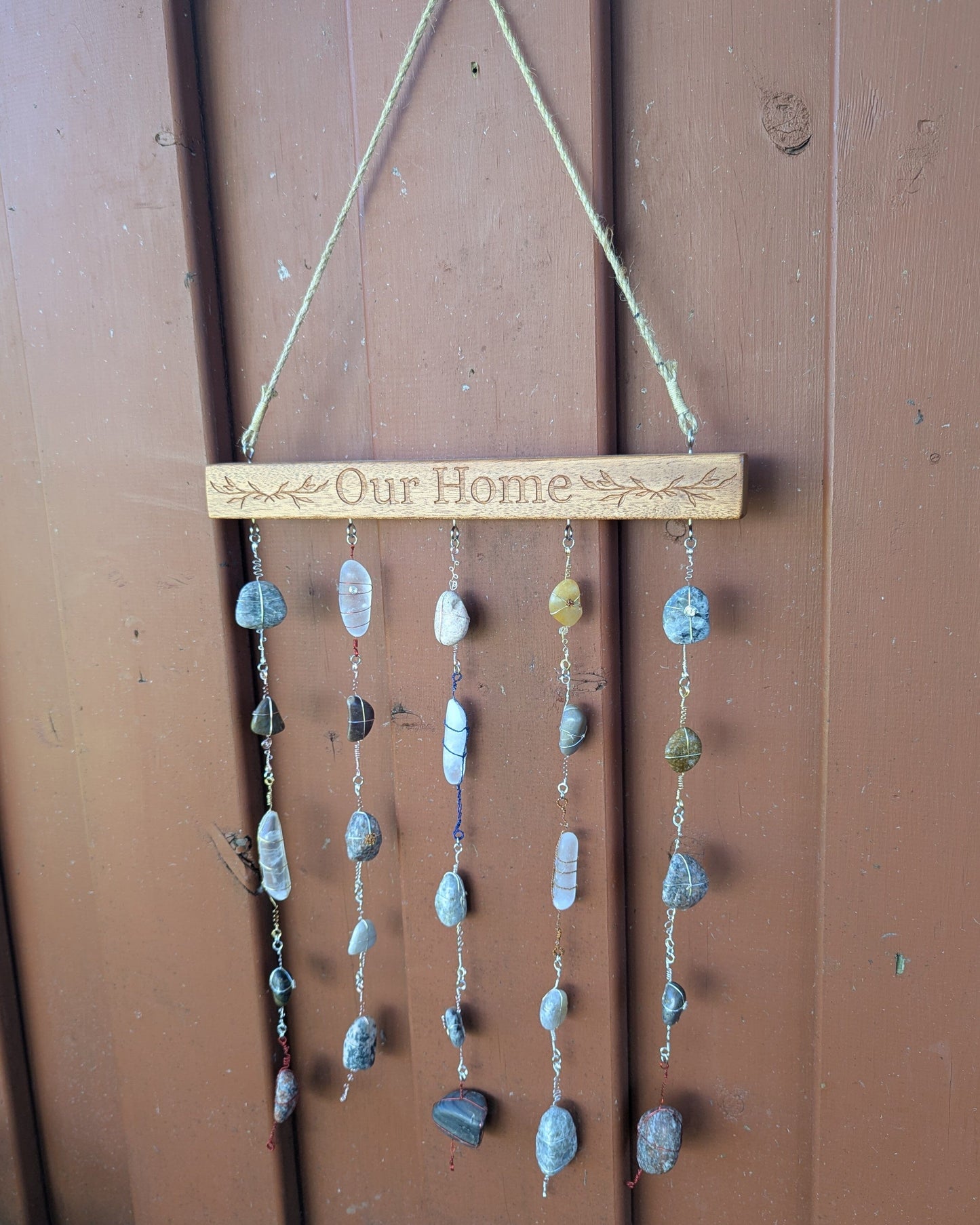 Rock Art Sun Catcher - Our Home Rock Art 8th Line Creations 