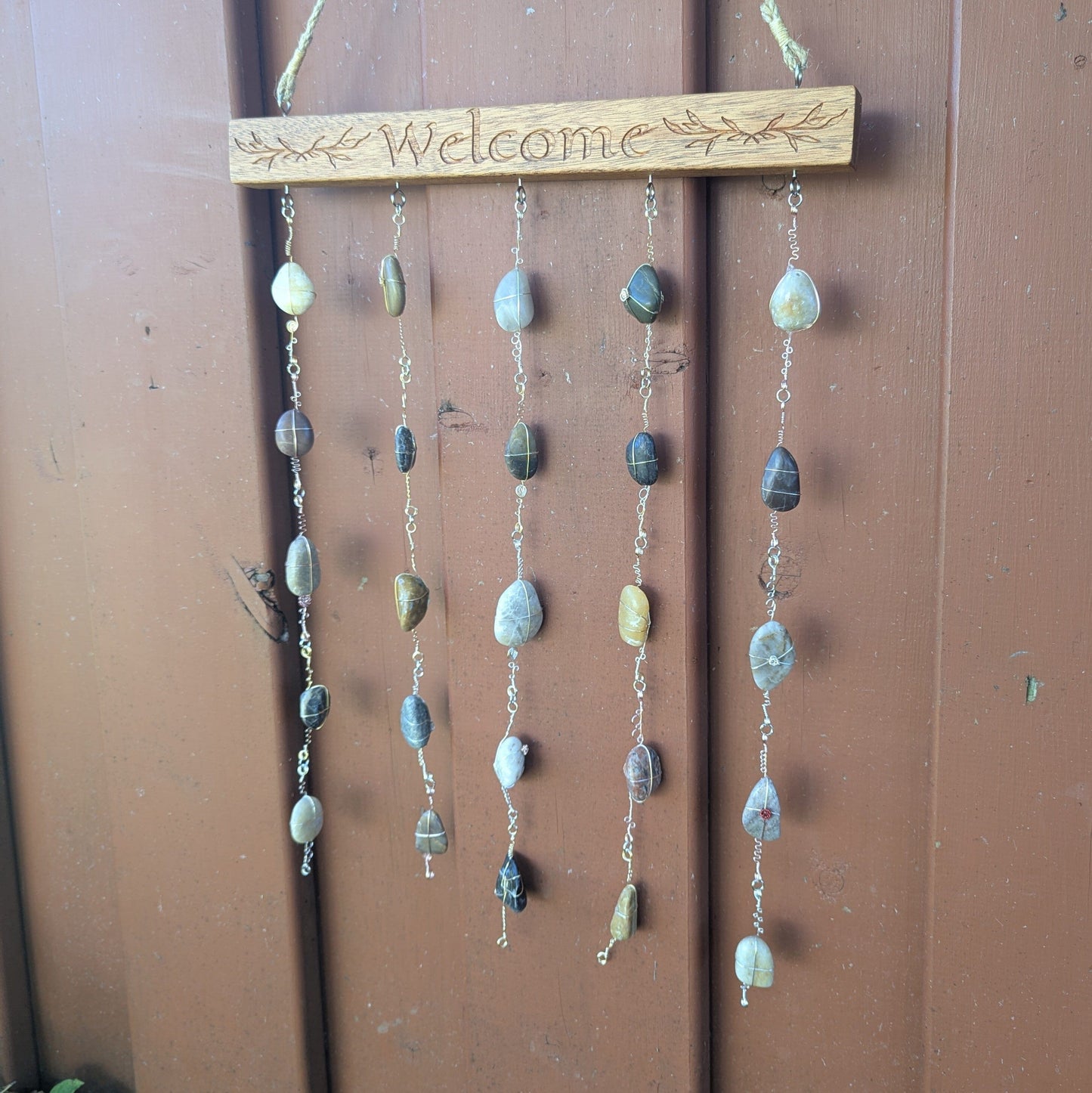 Rock Art Sun Catcher - Welcome Rock Art 8th Line Creations 