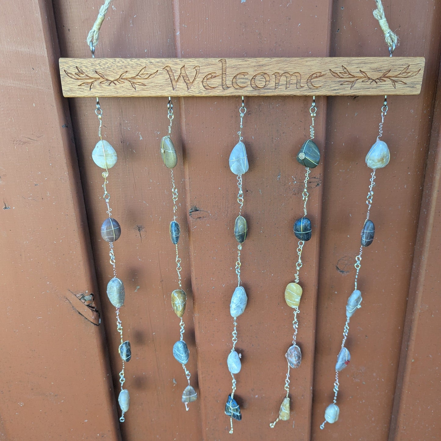 Rock Art Sun Catcher - Welcome Rock Art 8th Line Creations 