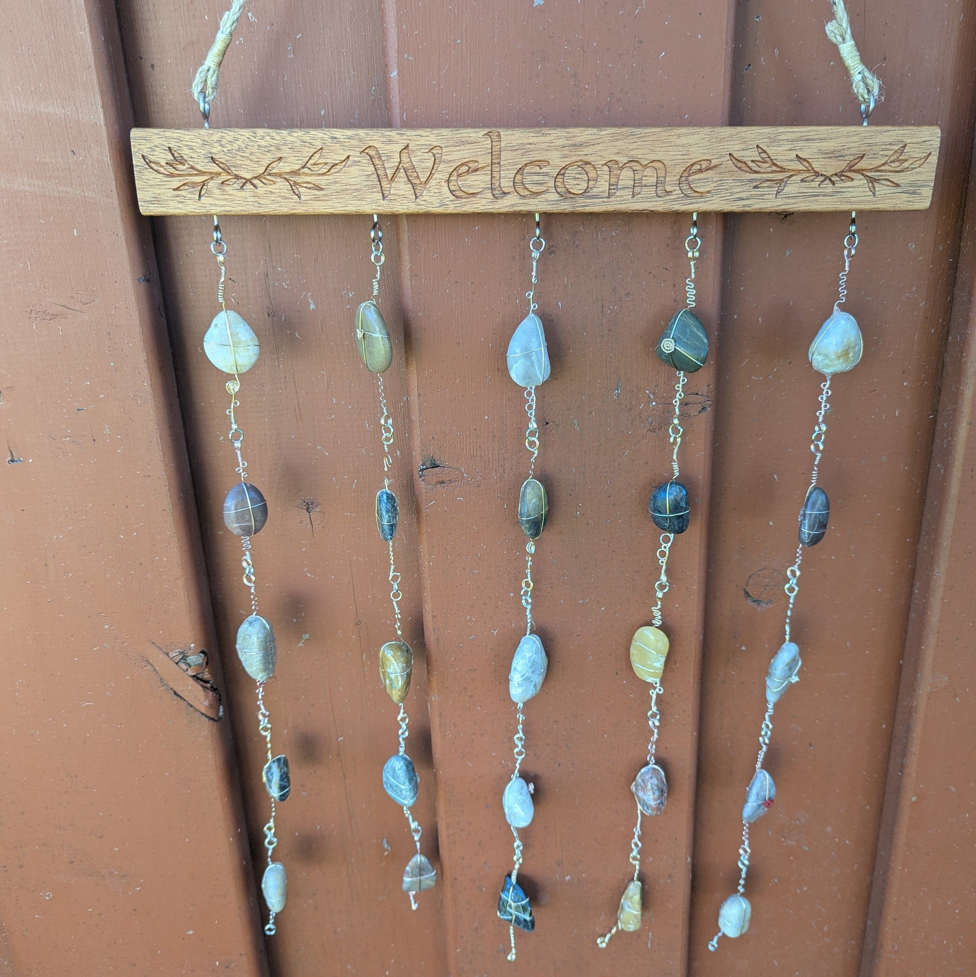 Rock Art Sun Catcher - Welcome Rock Art 8th Line Creations 