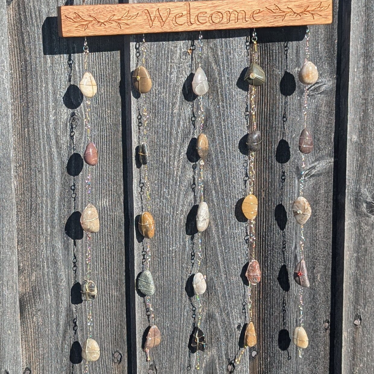 Rock Art Sun Catcher - Welcome Rock Art 8th Line Creations 