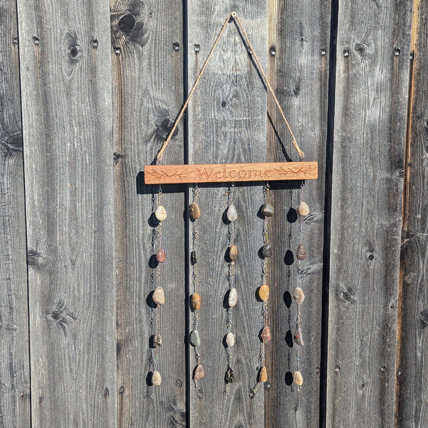 Rock Art Sun Catcher - Welcome Rock Art 8th Line Creations 