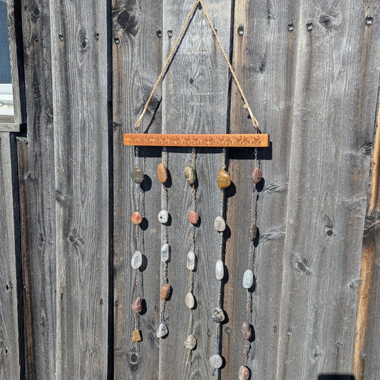 Rock Art Sun Catcher with flowers Rock Art 8th Line Creations 