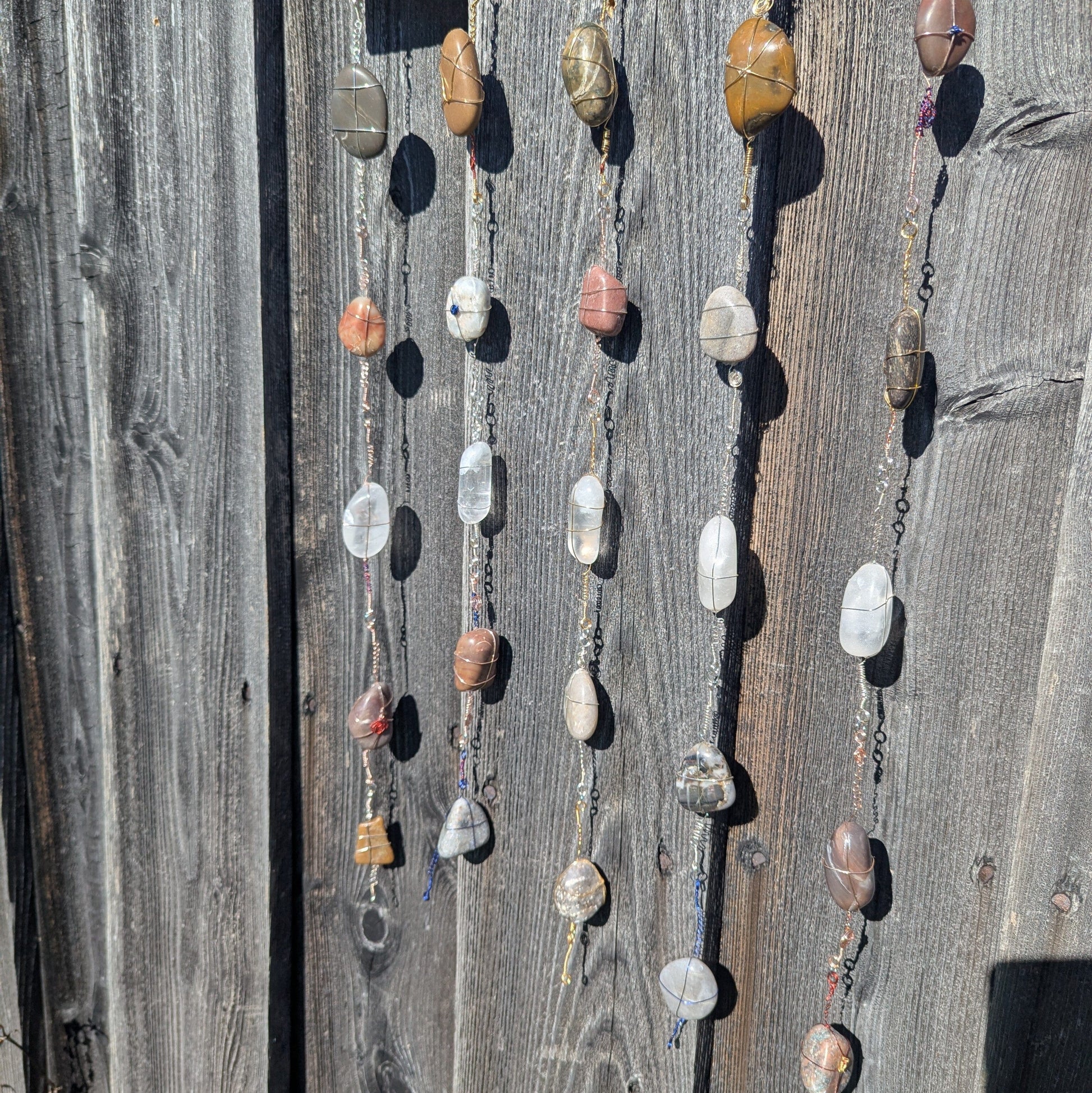 Rock Art Sun Catcher with flowers Rock Art 8th Line Creations 