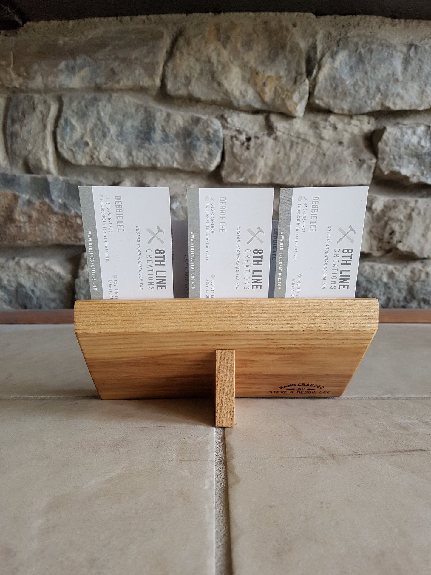 8 Card Gift / Business Card Display - Ash Business Card Holders 8th Line Creations 