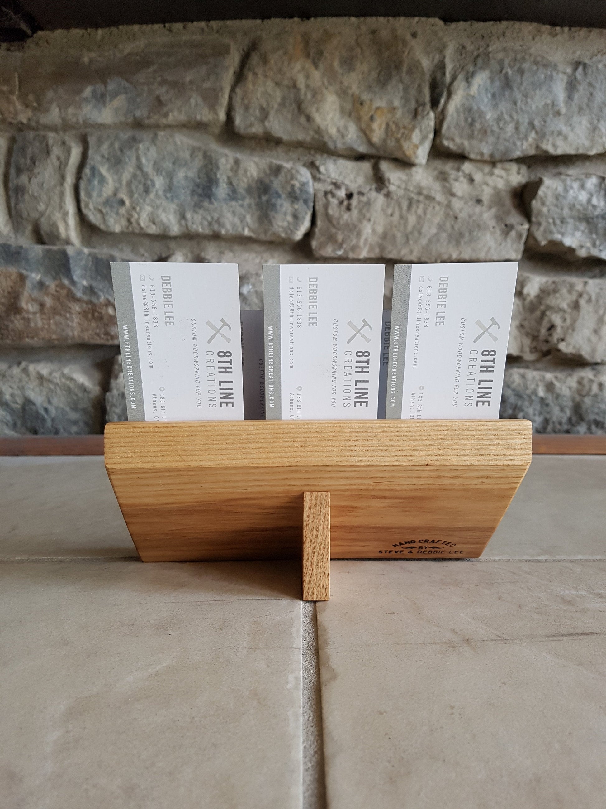8 Card Gift / Business Card Display - Ash Business Card Holders 8th Line Creations 