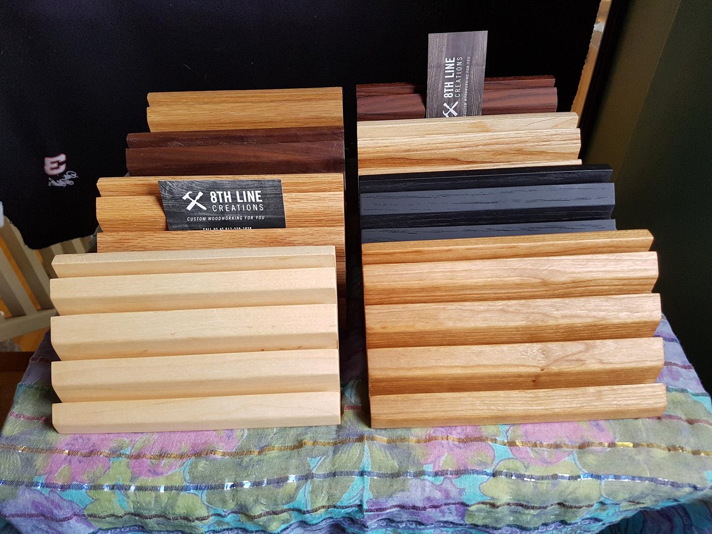 8 Card Wood Business Card Holder - Maple Business Card Holders 8th Line Creations 