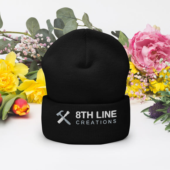 8th Line Cuffed Beanie 8th Line Creations Black 
