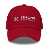8th Line Dad hat 8th Line Creations Cranberry 