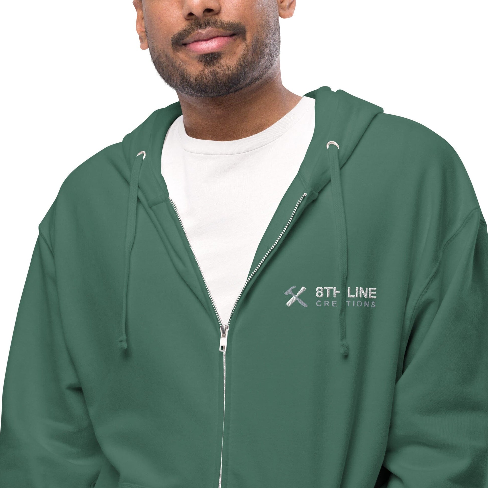 8th line Unisex fleece zip up hoodie 8th Line Creations 