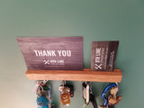 9" Red Oak Magnetic Wall Mount Key Holder Magnetic Key Racks 8th Line Creations 