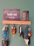 9" Red Oak Magnetic Wall Mount Key Holder Magnetic Key Racks 8th Line Creations 