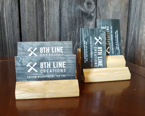Business Card Display - set of 2 - Ash Business Card Stands 8th Line Creations 