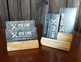 Business Card Display - set of 2 - Ash Business Card Stands 8th Line Creations 