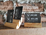 Business Card Display - set of 2 - Ash Business Card Stands 8th Line Creations 