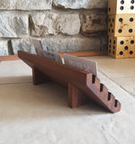 Business Card Holder - 12 Card - Smoked Poplar Business Card Holders 8th Line Creations 