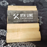 Business Card Holder - 4 Card - Solid Maple Business Card Stands 8th Line Creations 