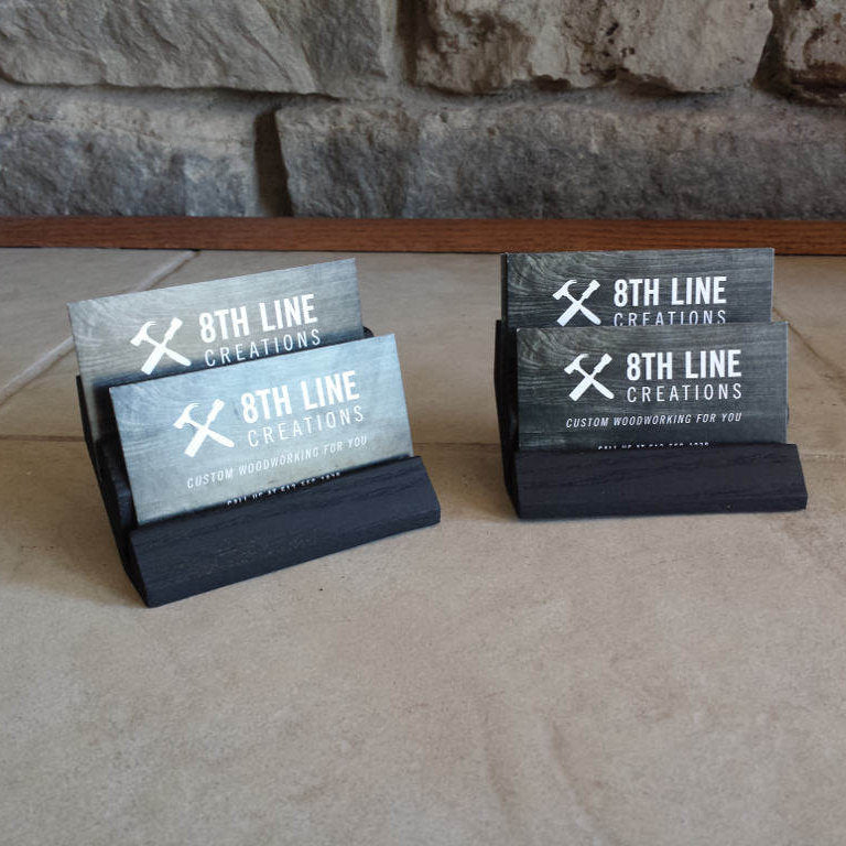 Business Card Stand - Black - set of 2 Business Card Stands 8th Line Creations 