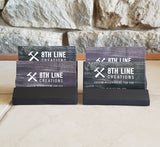 Business Card Stand Smoked - Ash - set of 2 Business Card Stands 8th Line Creations 