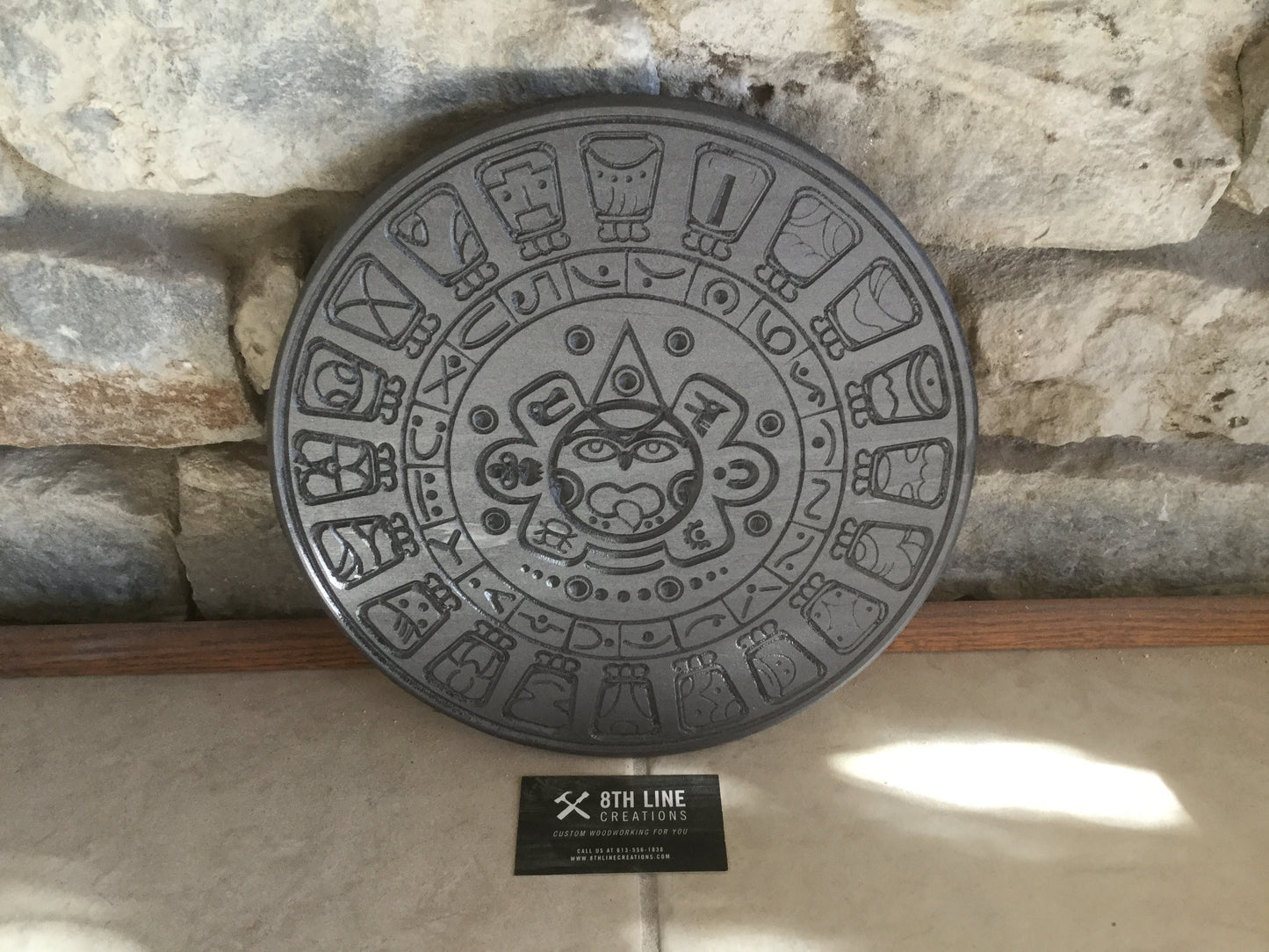 Carved 12 inch Mayan Calendar Custom Carved Wood Signs 8th Line Creations 