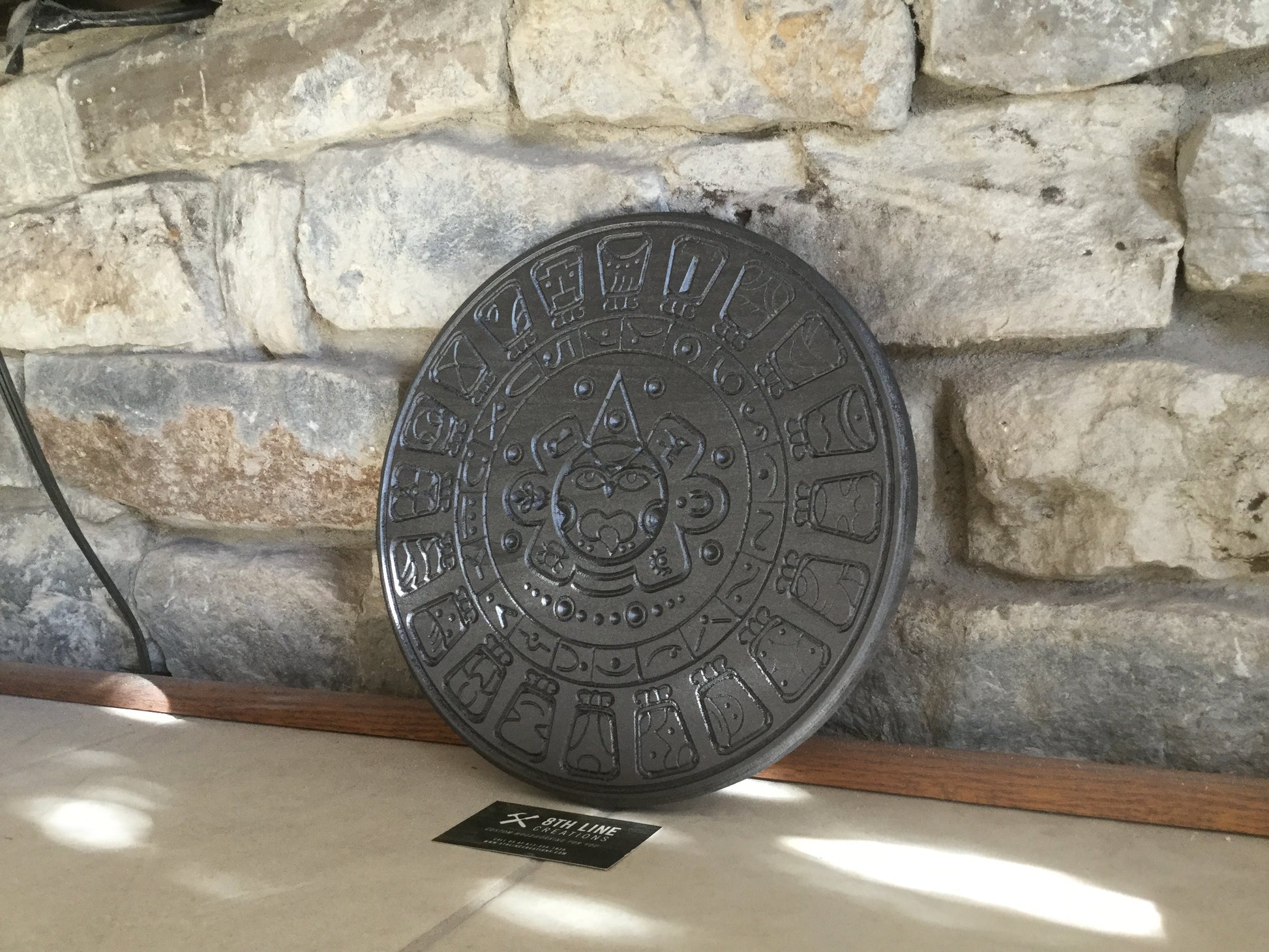 Carved 12 inch Mayan Calendar – 8th Line Creations carved-12-inch-mayan-calendar-8th-line-creations