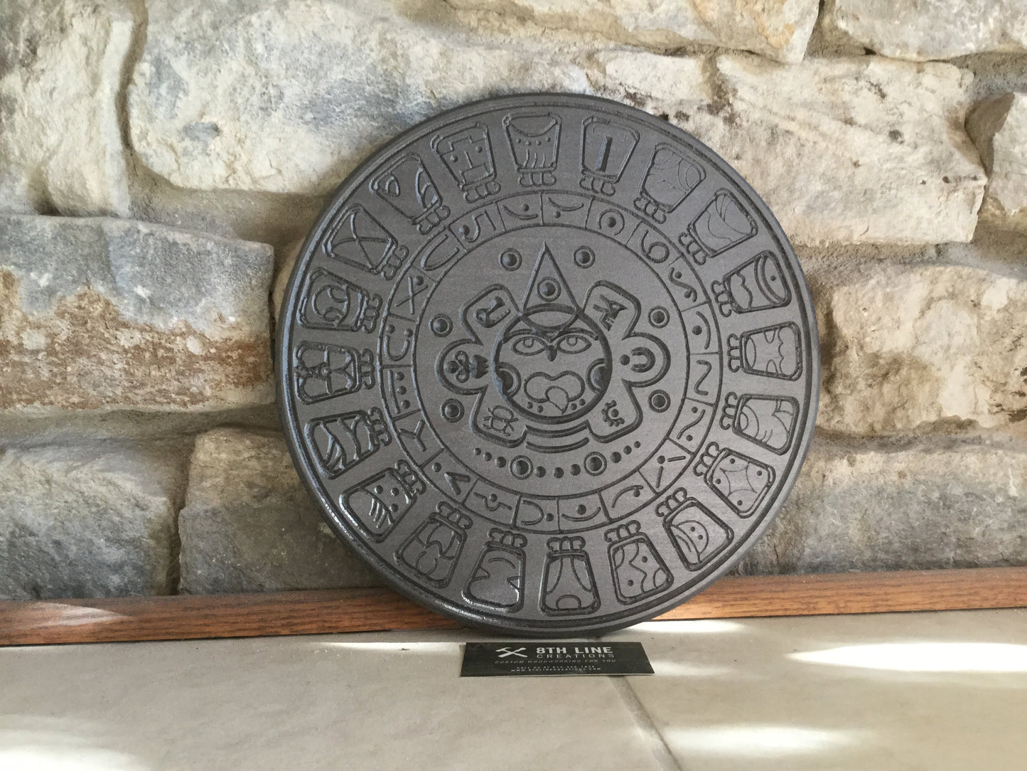 Carved 12 inch Mayan Calendar Custom Carved Wood Signs 8th Line Creations 