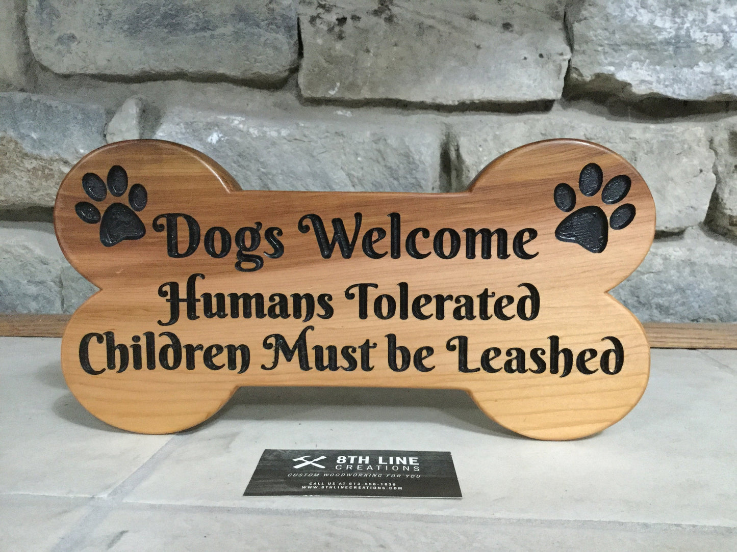 Custom dog bone sign, Dog Gift Ideas, Pet Loss, personalized sign, pet name sign, cedar sign, Father's Day Gift Ideas Custom Carved Wood Signs 8th Line Creations 