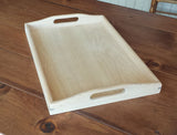 Handcrafted Unfinished Oak Serving Tray Serving Trays 8th Line Creations 