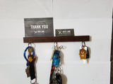 Handcrafted Wall Mounted Magnetic Key Holder - Black - 12" Magnetic Key Racks 8th Line Creations 