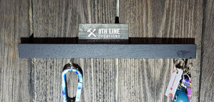 Handcrafted Wall Mounted Magnetic Key Holder - Black - 12" Magnetic Key Racks 8th Line Creations 