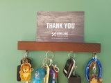 Magnetic Key Holder - Smoked Ash - 9" Magnetic Key Racks 8th Line Creations 