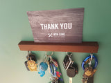 Magnetic Key Holder - Smoked Ash - 9" Magnetic Key Racks 8th Line Creations 