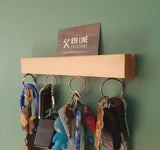 Magnetic Wall Mounted Key Holder - Maple - 9" Magnetic Key Racks 8th Line Creations 